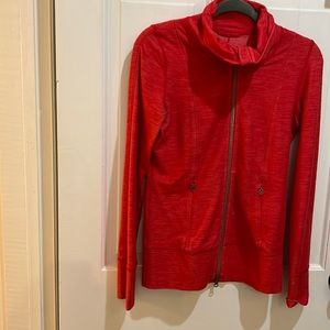 Lululemon workout jacket, Sz 6, rough hewn red